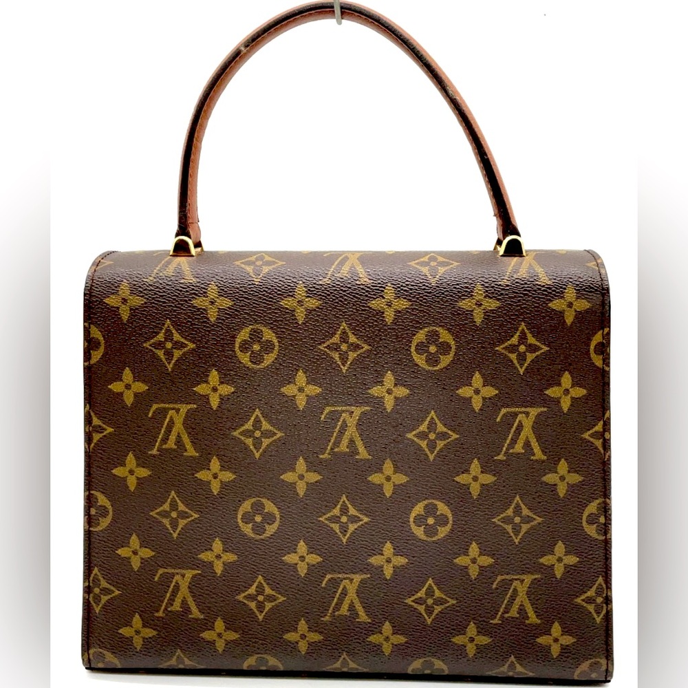 Louis Vuitton Brown and Gold Monogram Satchel malesherbes - Picture 3 of 16